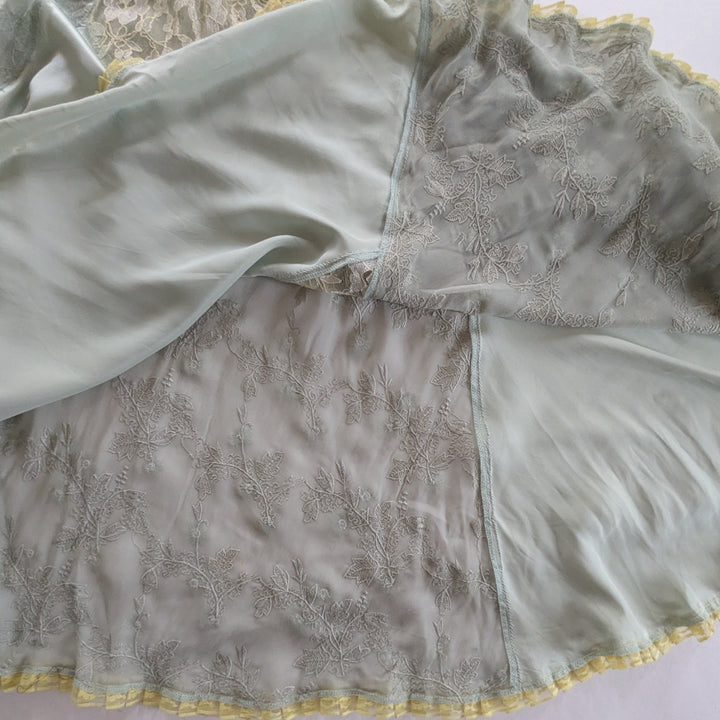 Anthropologie Vintage Odille Lace and Silk Maxi Dress Size 10