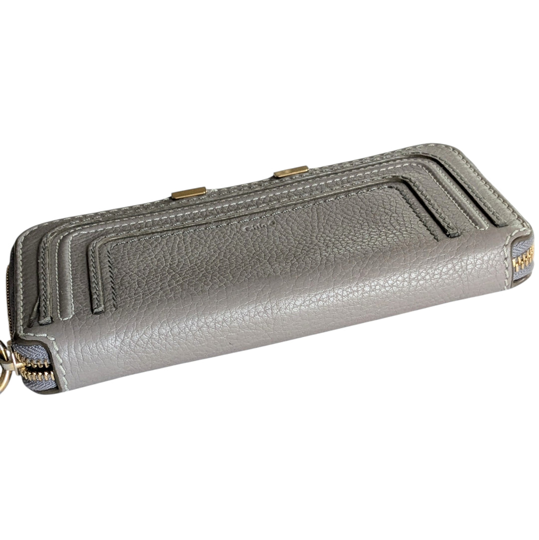 Chloe Marcie Gray Zip Around Wallet