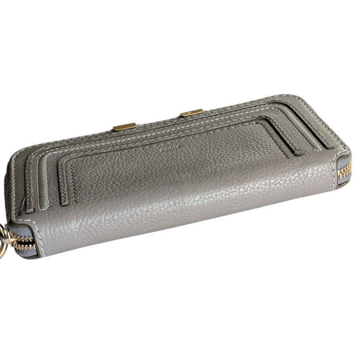 Chloe Marcie Gray Zip Around Wallet