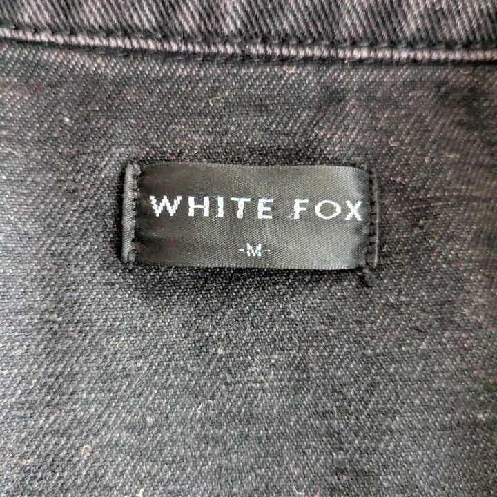 White Fox Black Denim Dress Size Medium