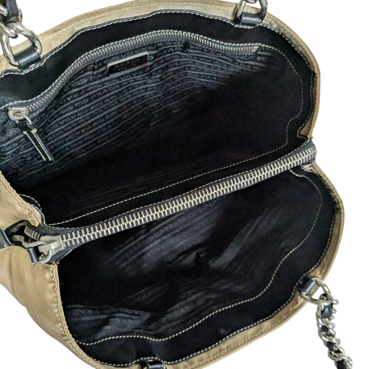 Prada Tessuto Chain Shoulder Bag