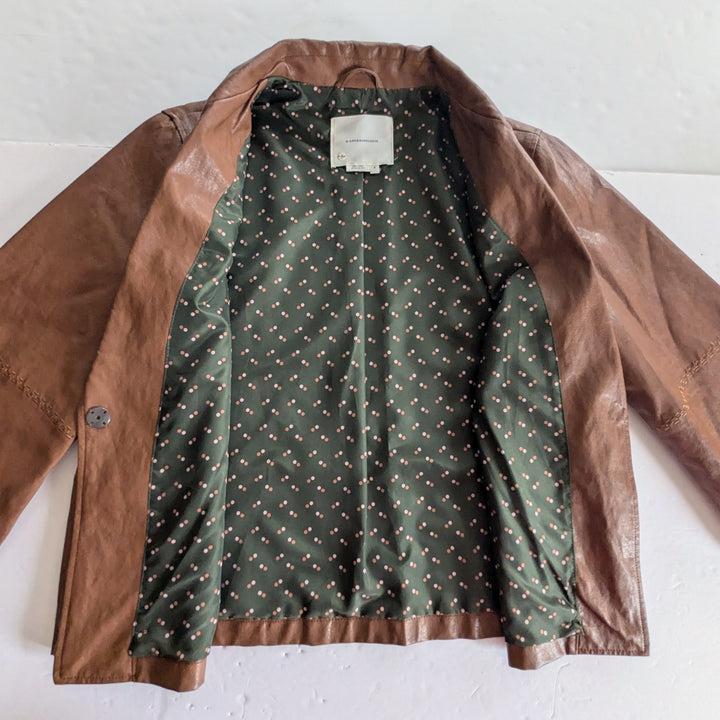 Anthropologie Hayden Faux Leather Jacket Size Small
