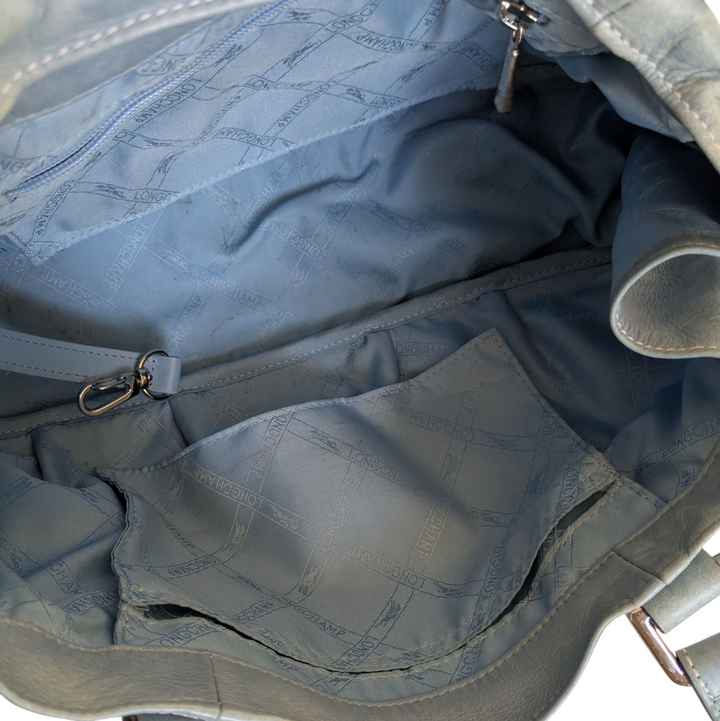 Longchamp Vintage Idole Blue Leather Bag