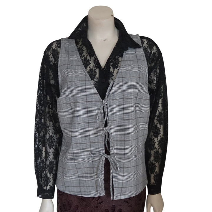 Express Plaid Vest Size Medium
