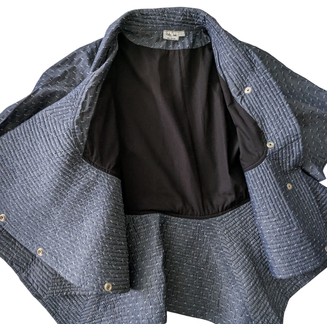 Sultry Touch Quilted Chambray Blazer Size XL