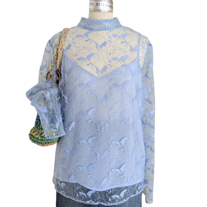 Elonquii Back Tie Lace Blouse Size 20