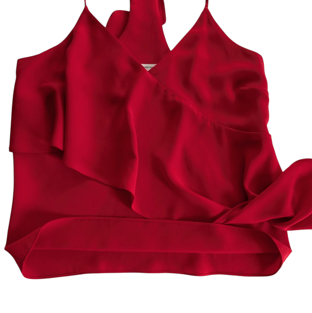 Amanda Uprichard Red Cairo Top Size Medium