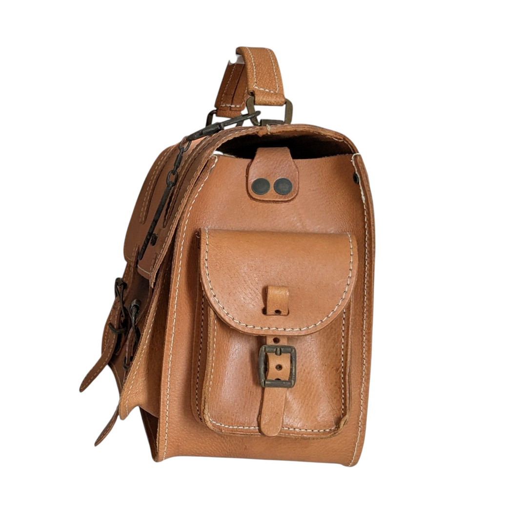 Greek Leather Convertible Messenger Bag