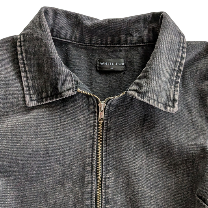 White Fox Black Denim Dress Size Medium