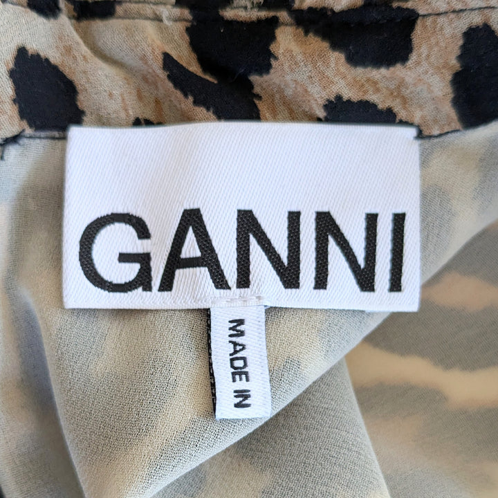 Ganni Animal Print Blouse Size 42