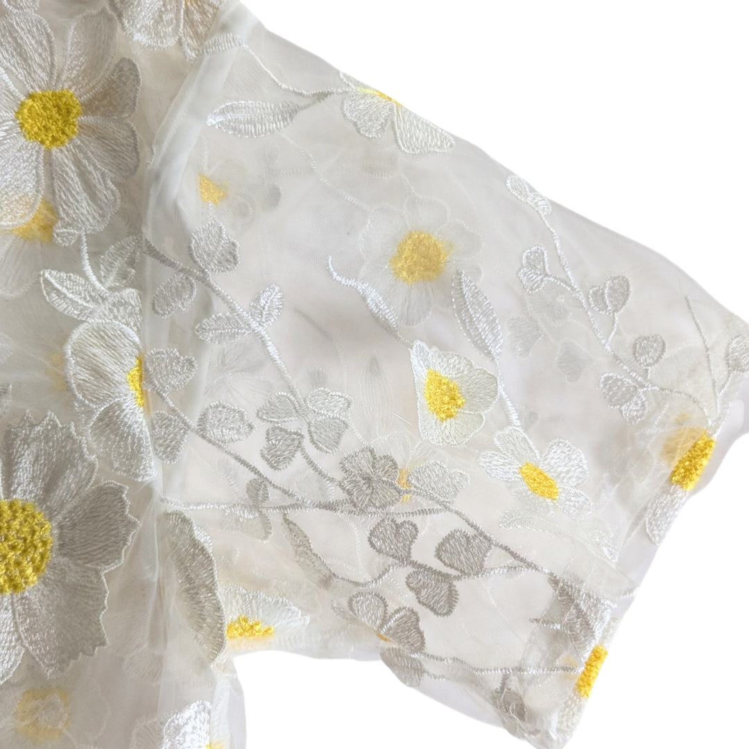 Anthropologie Dolan Sheer Daisy Top Size Medium Petite NWT