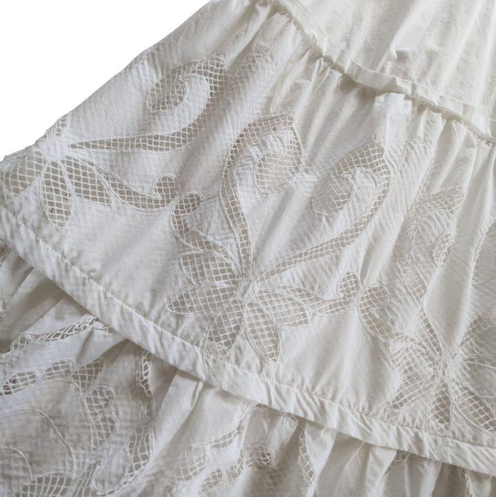 By Anthropologie White Somerset Dress Size Small