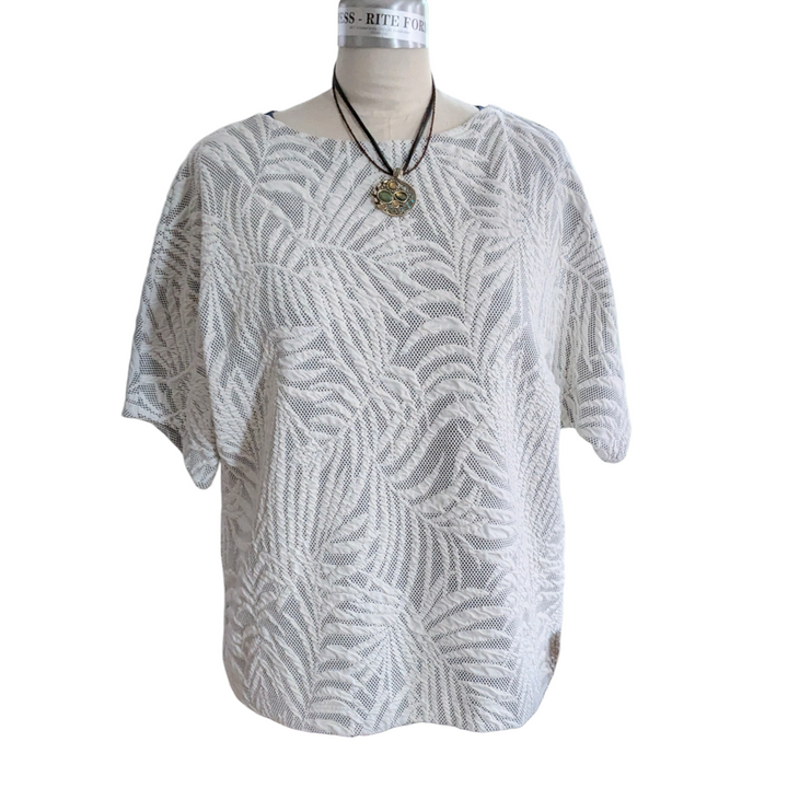 Akris Punto Palm Print Top Size XL