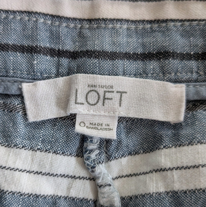 LOFT Striped Shorts Size 0