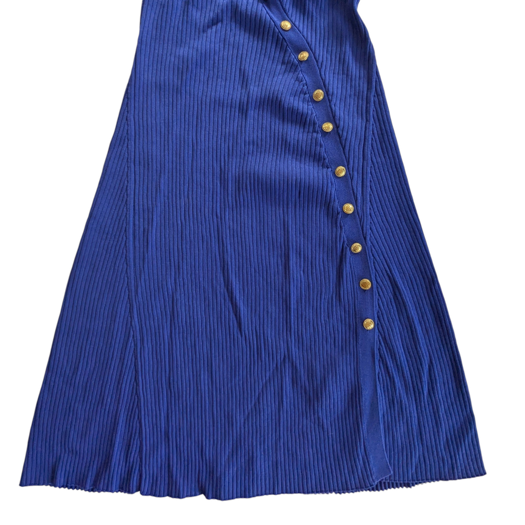 Lynne Black Ribbed Knit Dress Size Large