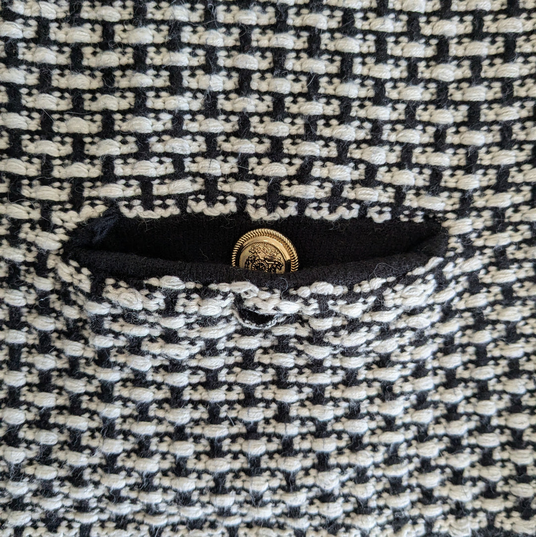 Tahari Tweed Open Blazer Size Large