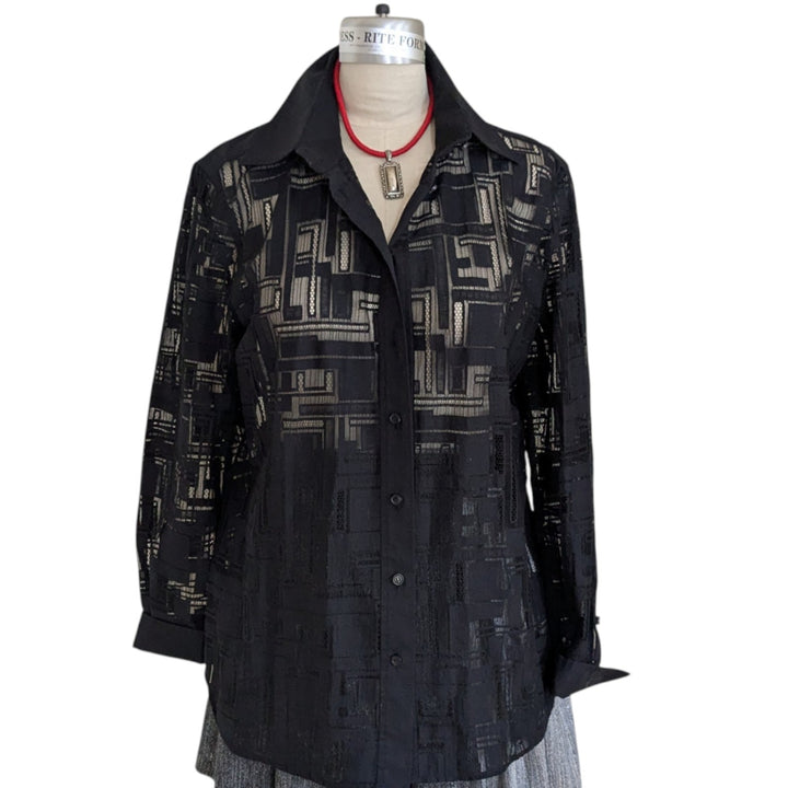 Lafayette 148 James Lace Top Size XL