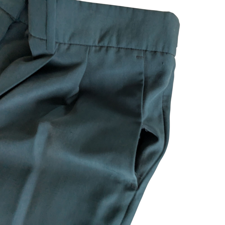 Burberry Teal Silk Trousers Size 10 NWT