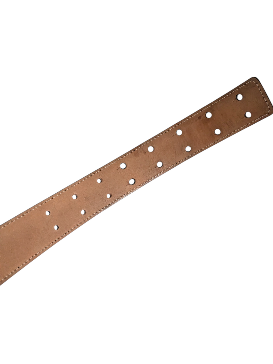 Moschino White Leather Logo Belt