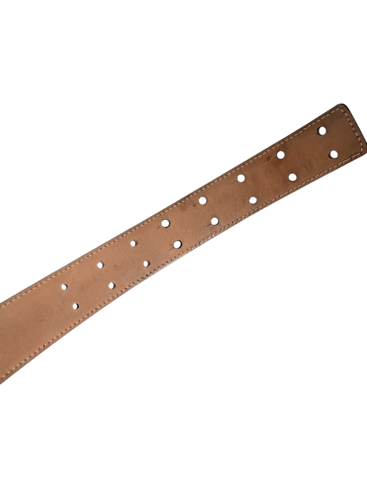 Moschino White Leather Logo Belt