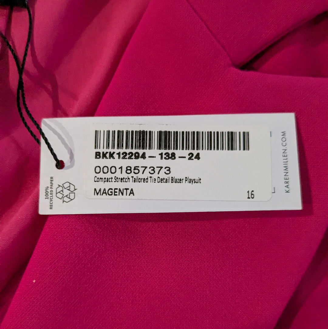 Karen Millen Compact Stretch Playsuit Size 12