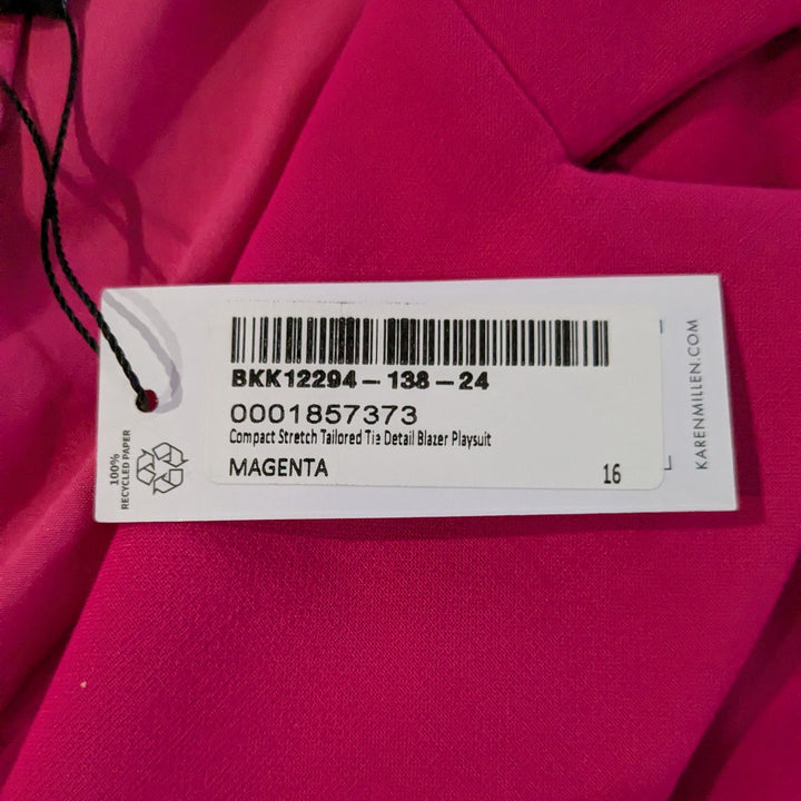 Karen Millen Compact Stretch Playsuit Size 12