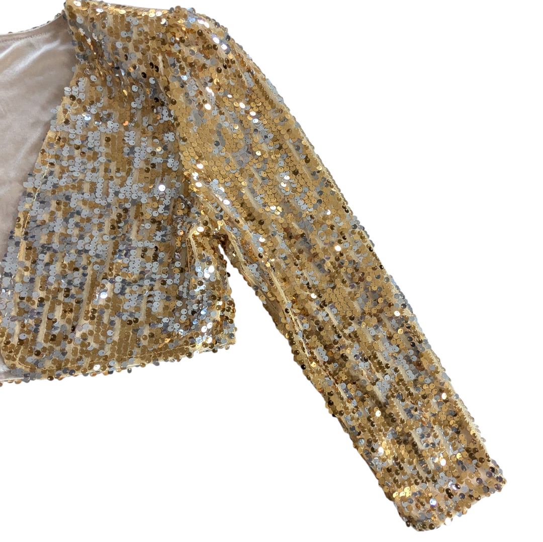 Gold Sequin Bolero Jacket