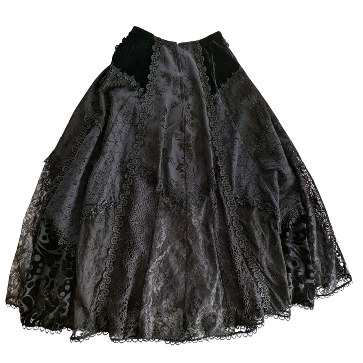 Martin McCrae Velvet and Lace Maxi Skirt Size XS