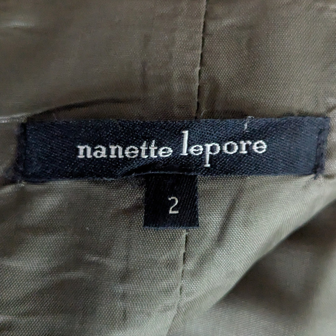 Nanette Lepore Shirred Cotton Skirt Size 2
