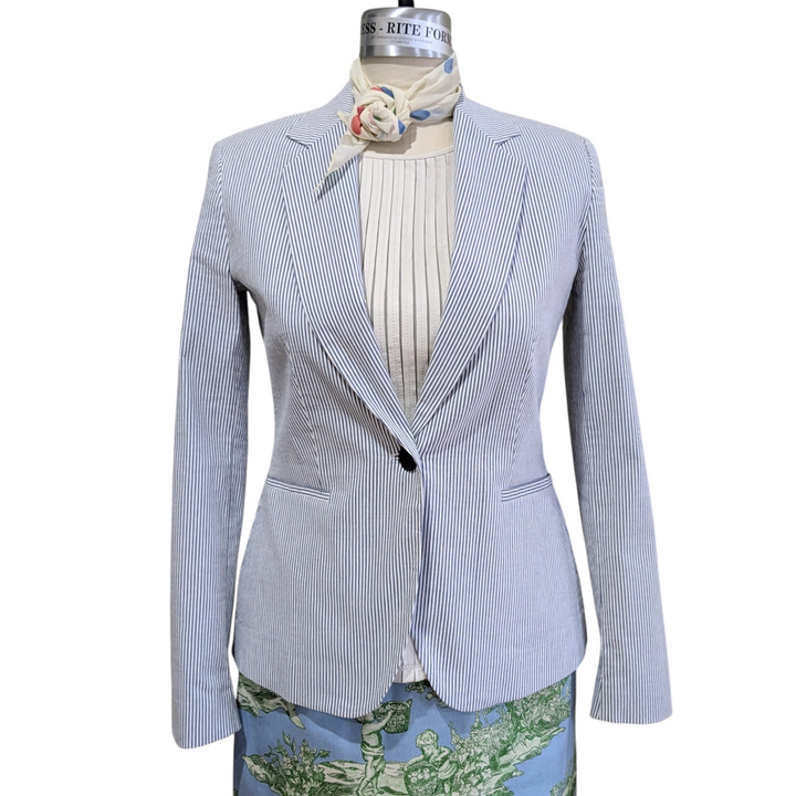 Hip Chik Glitter Butterfly Striped Blazer