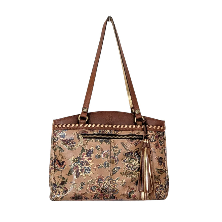 Patricia Nash Floral Embellished Leather Shoulder Bag