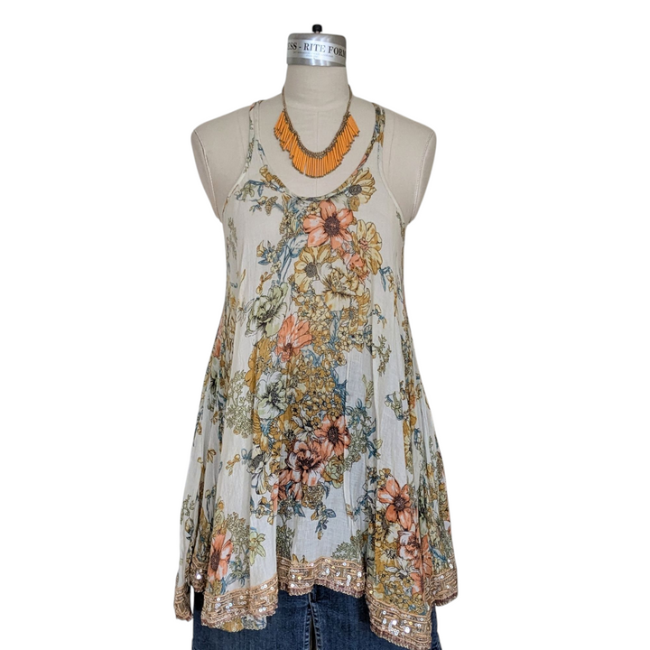 Free People One Sequined Tunic Size Small