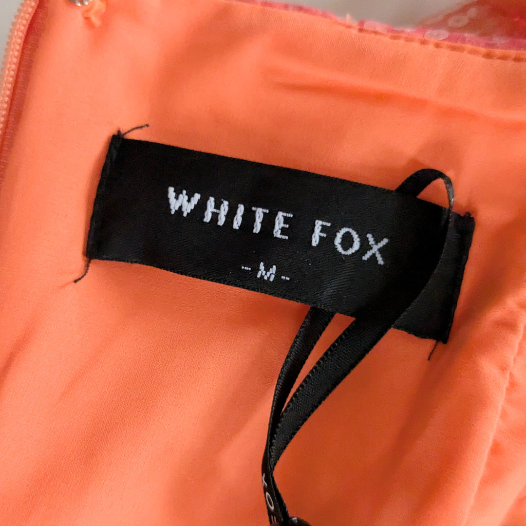 White Fox Telling Me Lies Sequin Maxi Dress Size Large NWT