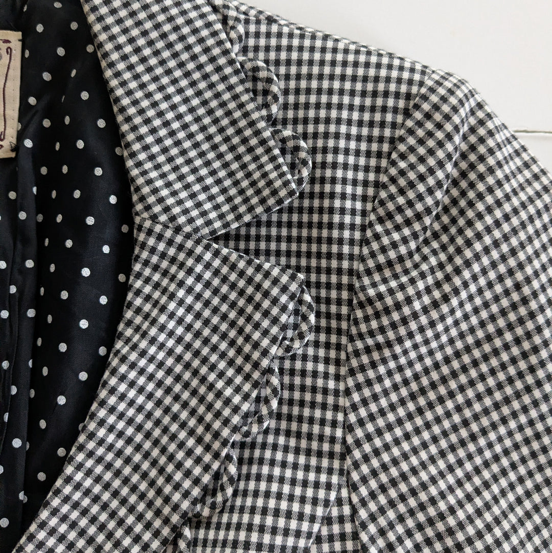 Nanette Lepore Gingham Check Blazer Size 4
