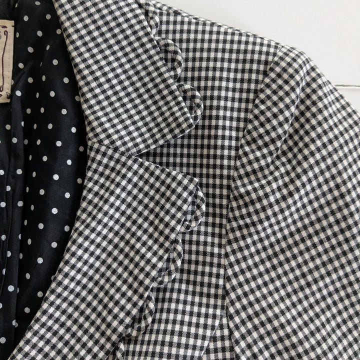 Nanette Lepore Gingham Check Blazer Size 4
