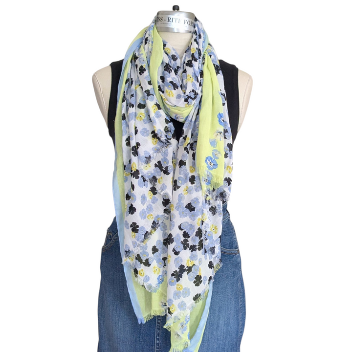 Yellow and Navy Scarf/Wrap