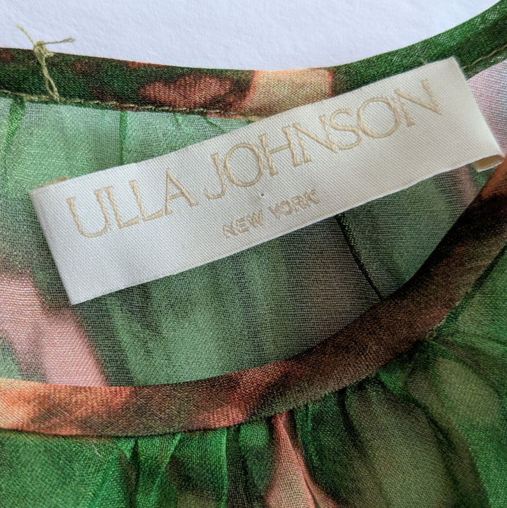 Ulla Johnson Annemarie Serpentine Print Sheer Blouse Size 6