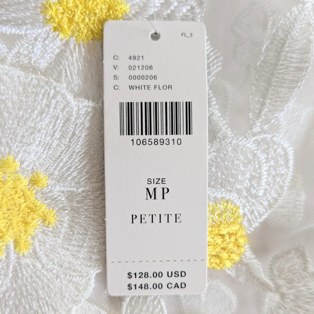 Anthropologie Dolan Sheer Daisy Top Size Medium Petite NWT