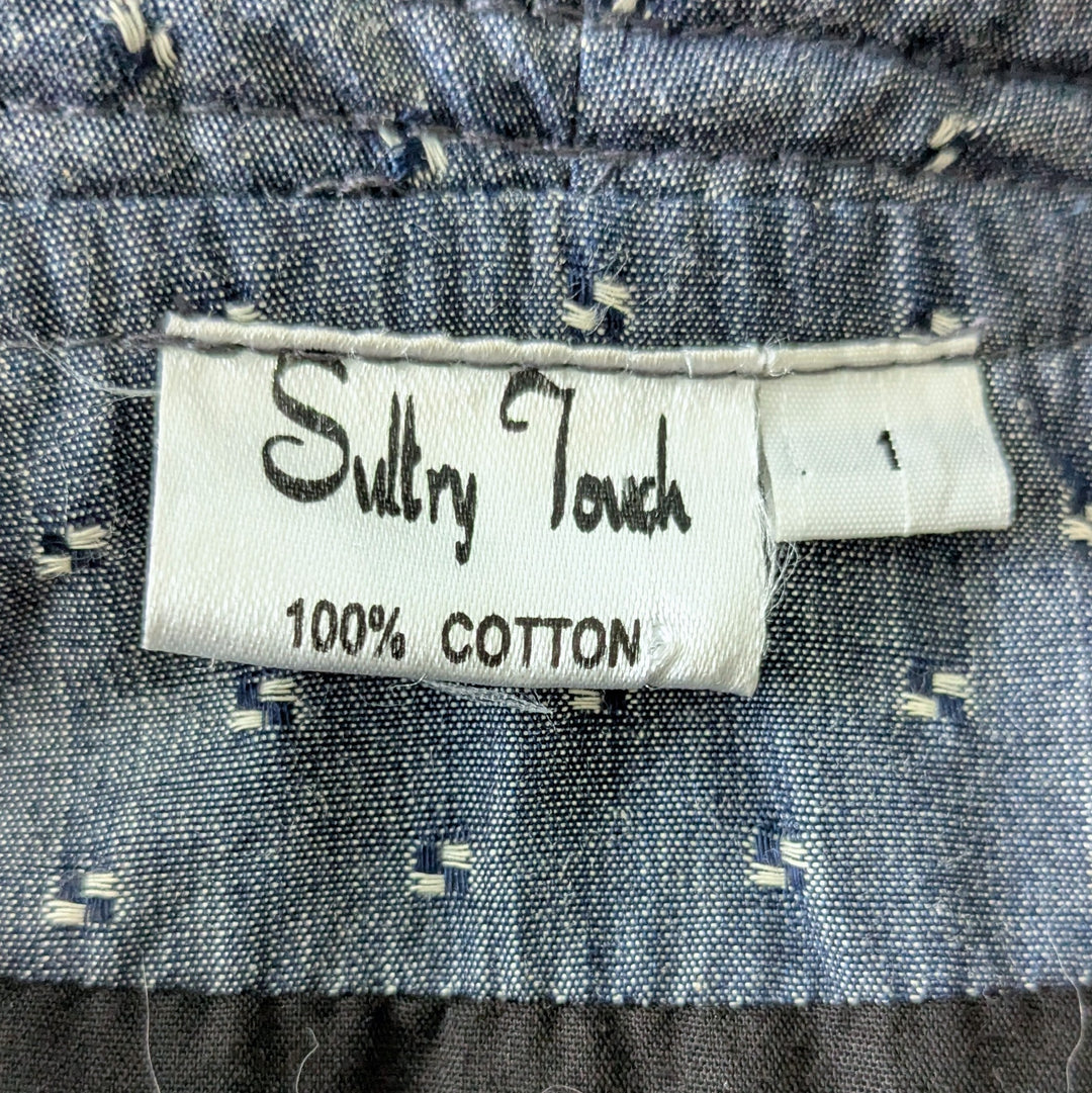 Sultry Touch Quilted Chambray Blazer Size XL