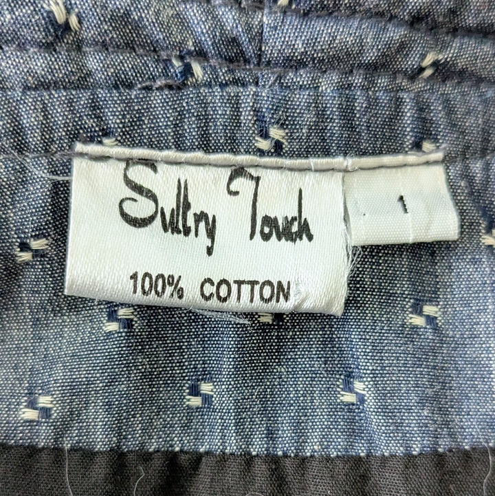 Sultry Touch Quilted Chambray Blazer Size XL