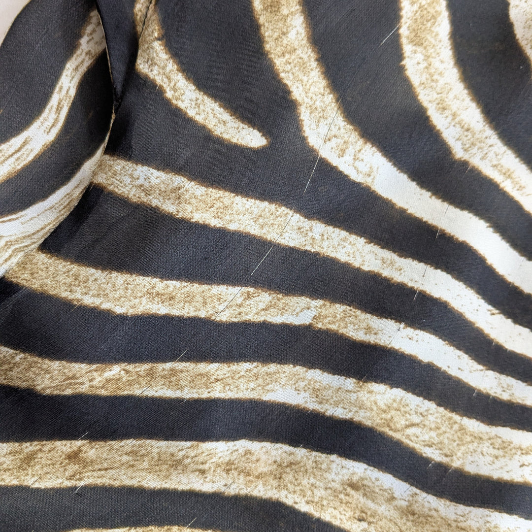 Just Cavalli Zebra Print Silk Mini Dress Size 6