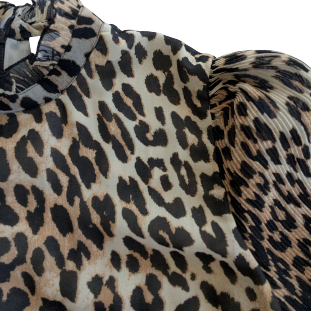 Ganni Animal Print Blouse Size 42