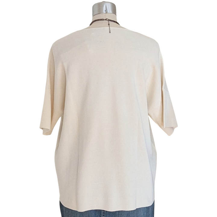 Eileen Fisher Cream Silk Top Size Large NWT