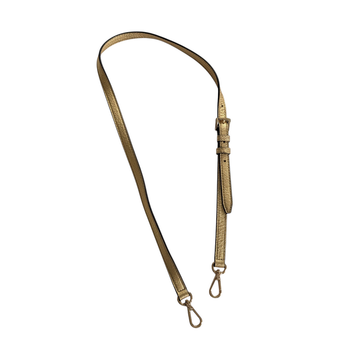 Michael Kors Riley Gold Leather Satchel