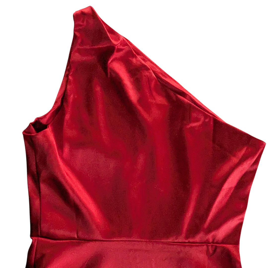 Rachel Parcell One Shoulder Satin Midi Dress Size 4