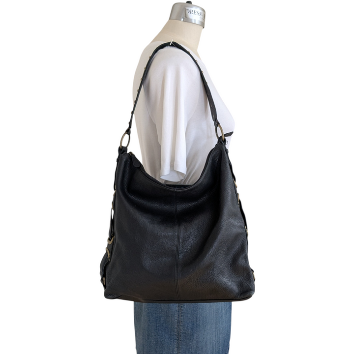 Adrienne Vittadini Leather Hobo Bag