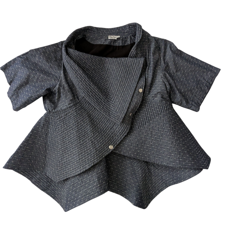 Sultry Touch Quilted Chambray Blazer Size XL