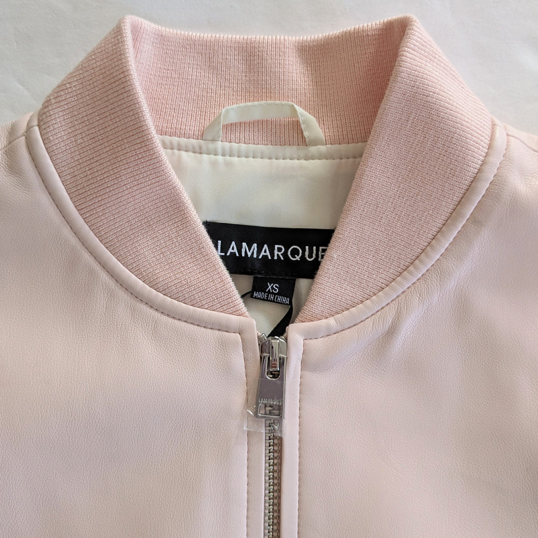 LAMARQUE Faux Leather Bomber Jacket Size XS