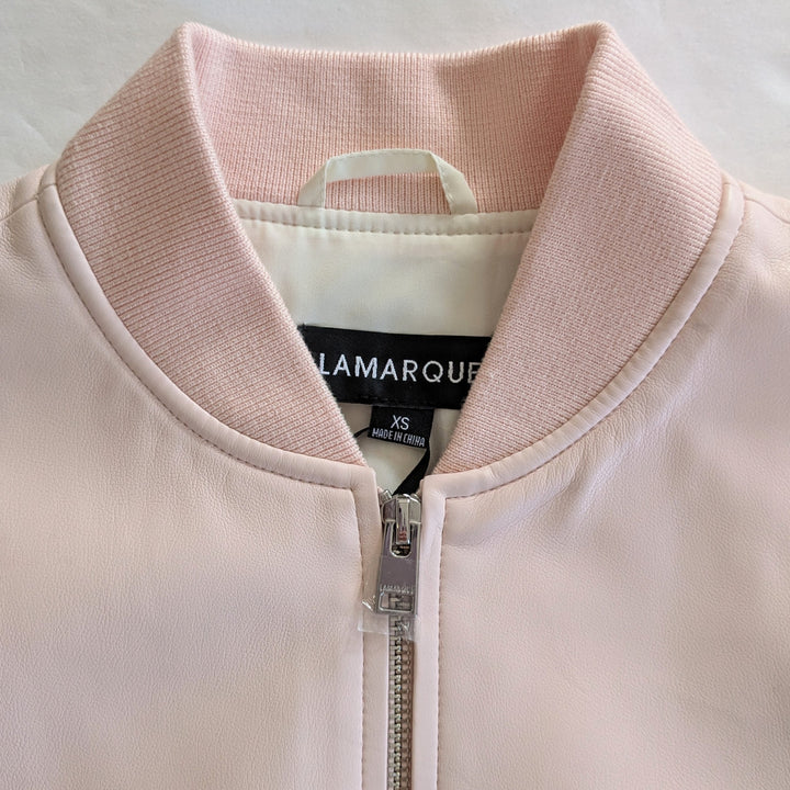 LAMARQUE Faux Leather Bomber Jacket Size XS