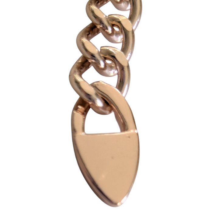 Rose Gold Tone Chain Belt One Size